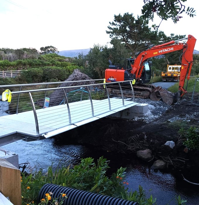 Achill greenway bridge finally in place
